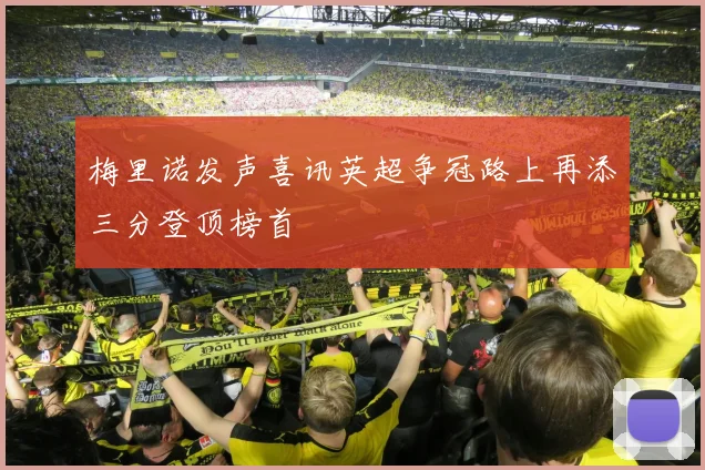 梅里诺发声喜讯英超争冠路上再添三分登顶榜首